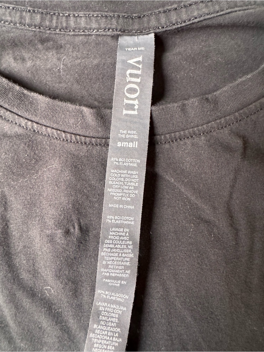 Vuori Feather Tee in Washed Black Long-Sleeve Relaxed Crew Tee - Picture 5 of 7